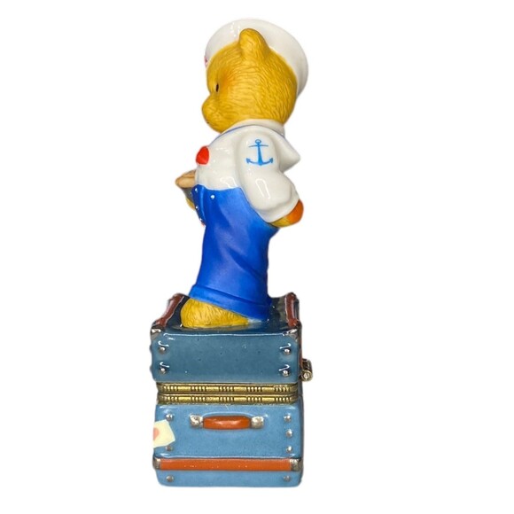 Cherished Teddies USA Sailor American Boy Enesco Trinket Box Hinged NEW NWB - Picture 4 of 11
